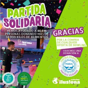 Ilusiona ha donado a los Bancos de Alimentos más de 34.900 kilos tras seis meses de campaña de "partidas bowling solidarias"