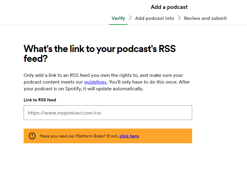 add podcast