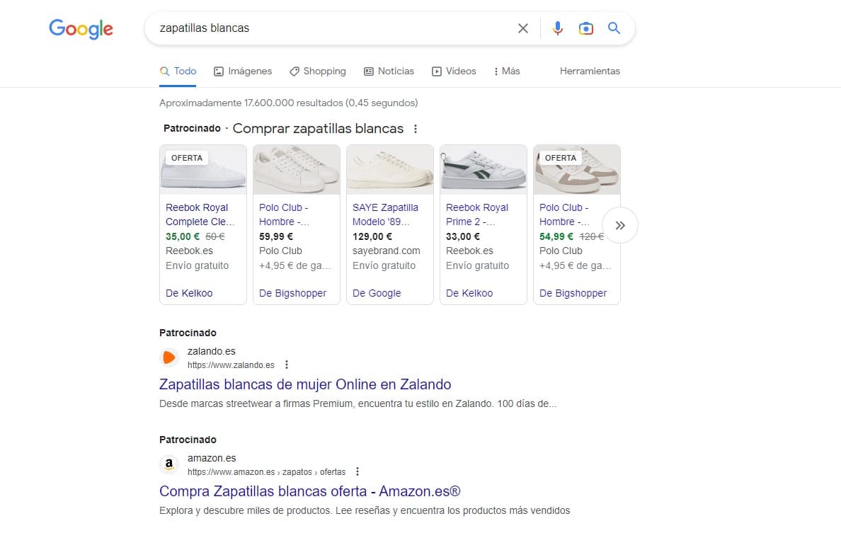 Ejemplo anuncio PPC