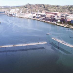 Puente peatonal construido por OHLA