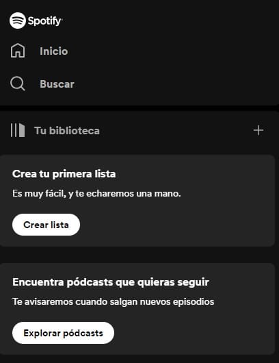 spotify podcast crear lista