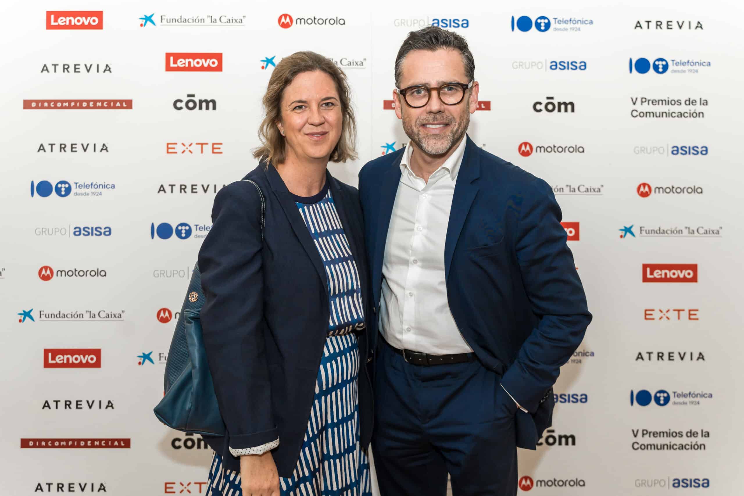 Libe Bilbao (Grupo Godó) y Jaime Suárez (Roman)