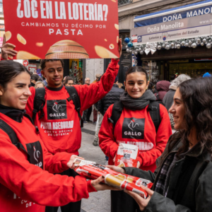 Gallo convierte los décimos de la Lotería Nacional sin premio en regalos con ‘Pasta Asegurada’