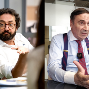 Joaquín Manso (izqda.) y Pedro Jota Ramírez